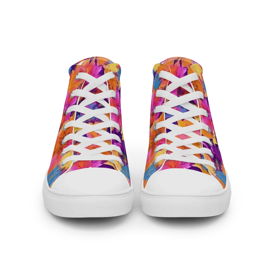 Abstract Floral Pastel _ Pink Purple _ Calceonova Streetwear _ Custom Woman high-Top Sneakers product image (5)
