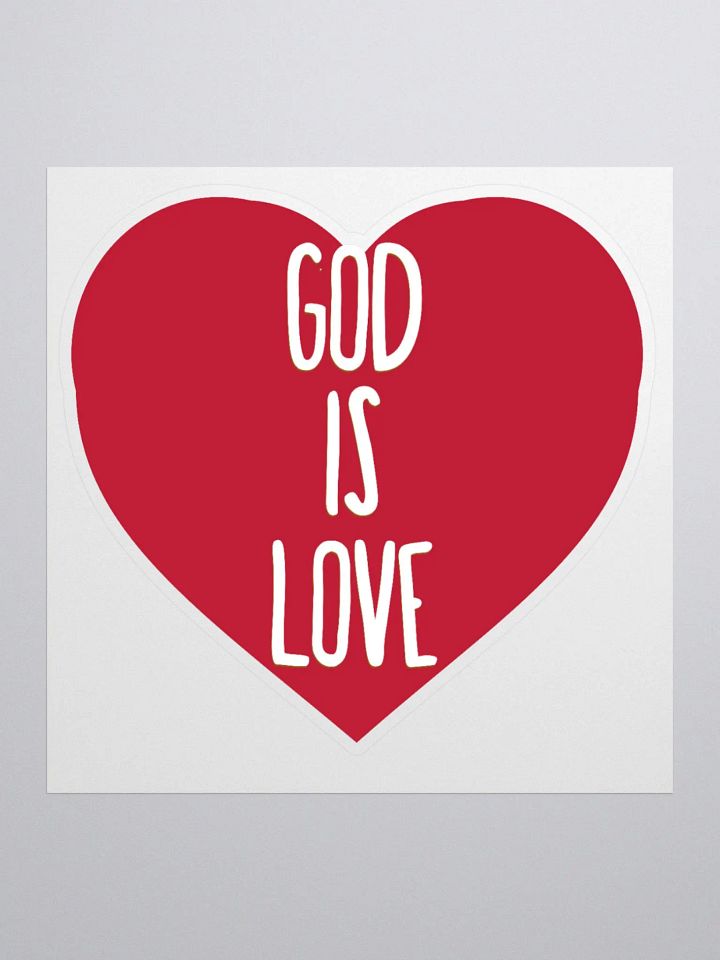 God is Love Heart | Christian Faith Kiss Cut Stickers product image (1)