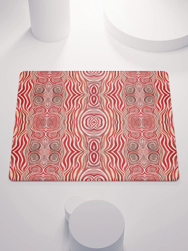 Funky Red Liquid Explosion Tie-Dye Gaming Mouse Pad product image (2)
