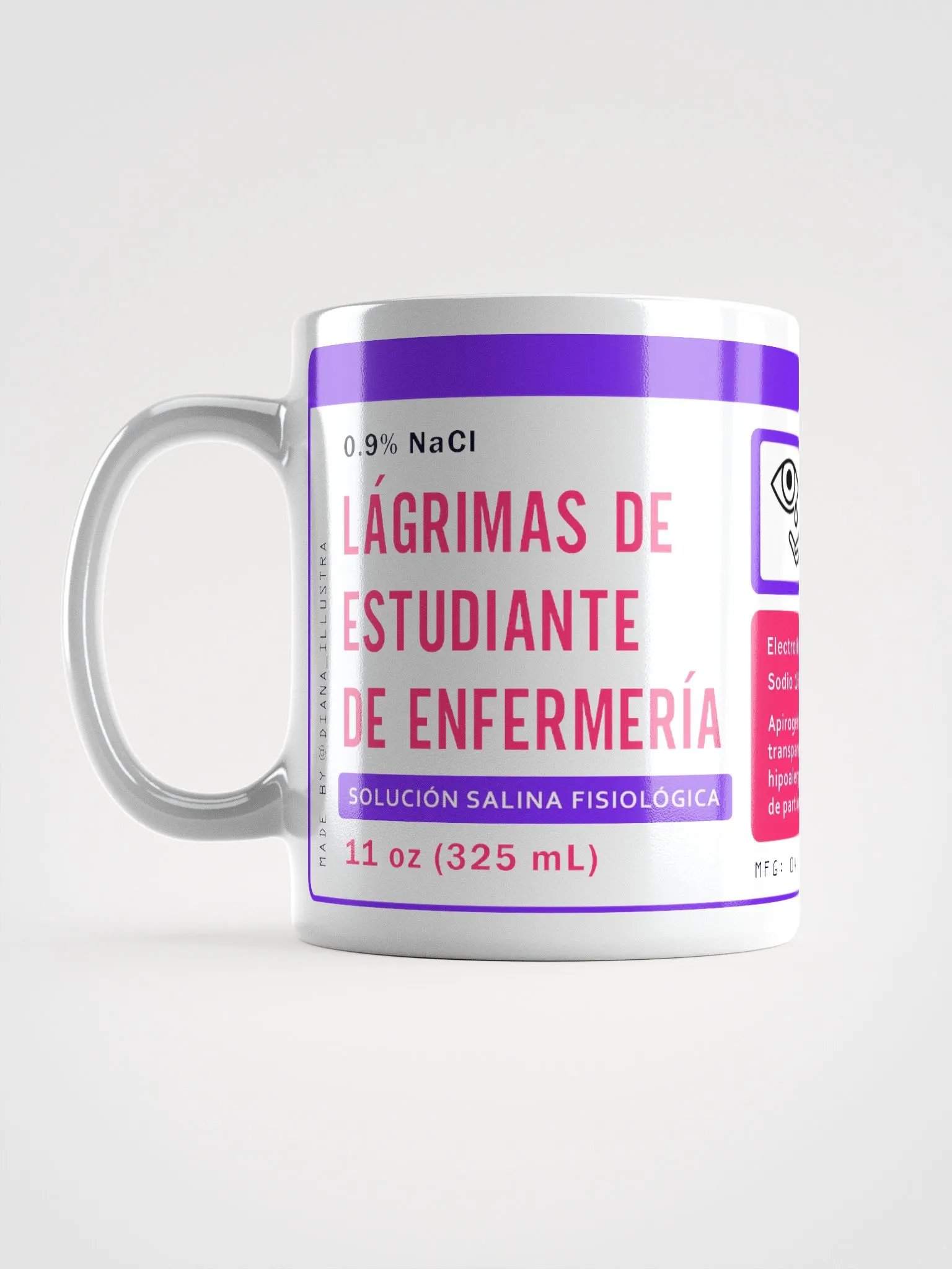 "Lágrimas de estudiante de enfermería" (SPANISH) Ceramic mug product image (1)