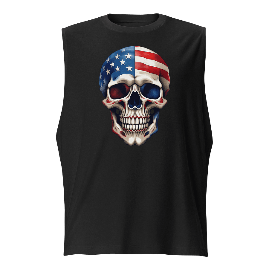 Patriotic Skull Flag Muscle Tank product image (1)