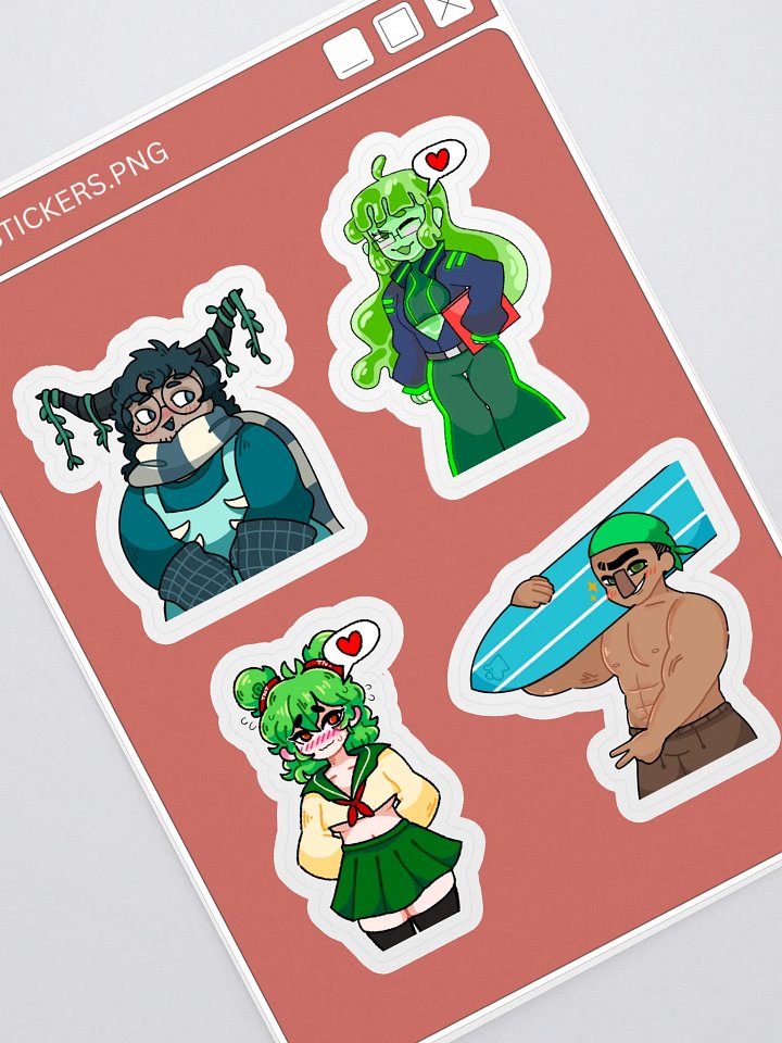 Characters Sticker Sheet - Red product image (1)