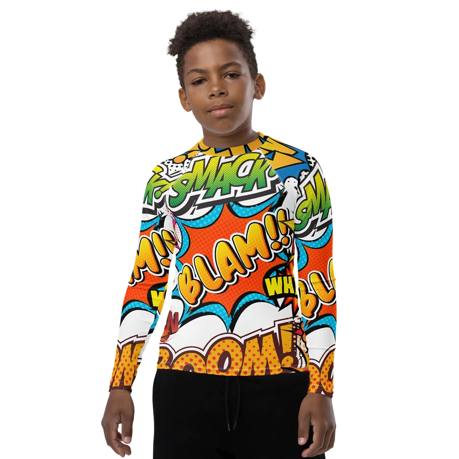 Dynamic Comic Action All-Over Print Youth Rash Guard product image (20)