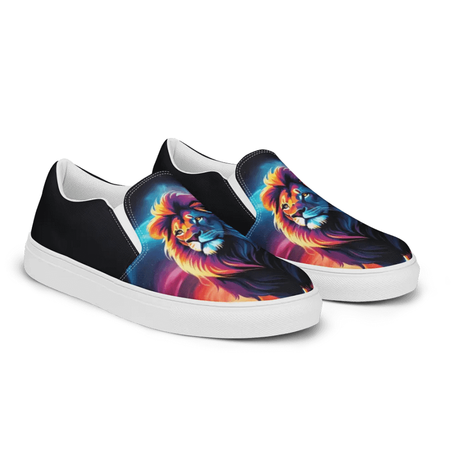 Colorful Lion All Over Print Slip On Shoes product image (7)