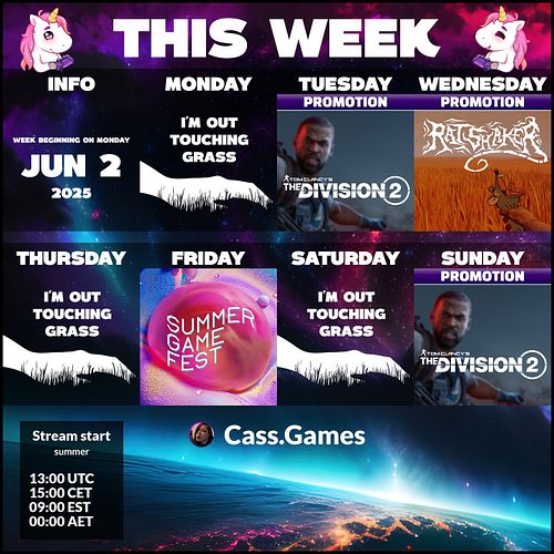 Grinding some @thedivisiongame 2 for twitch drops, some quirky fun in Ratshaker as well as some @summergamefest - come join m...