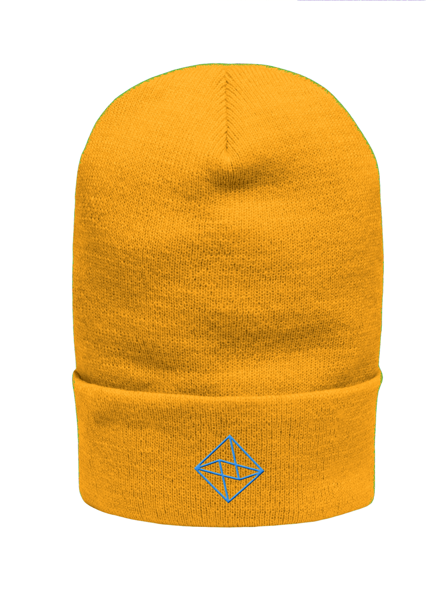 GONE Minimal Octahedron Embroidered Golden Beanie product image (2)