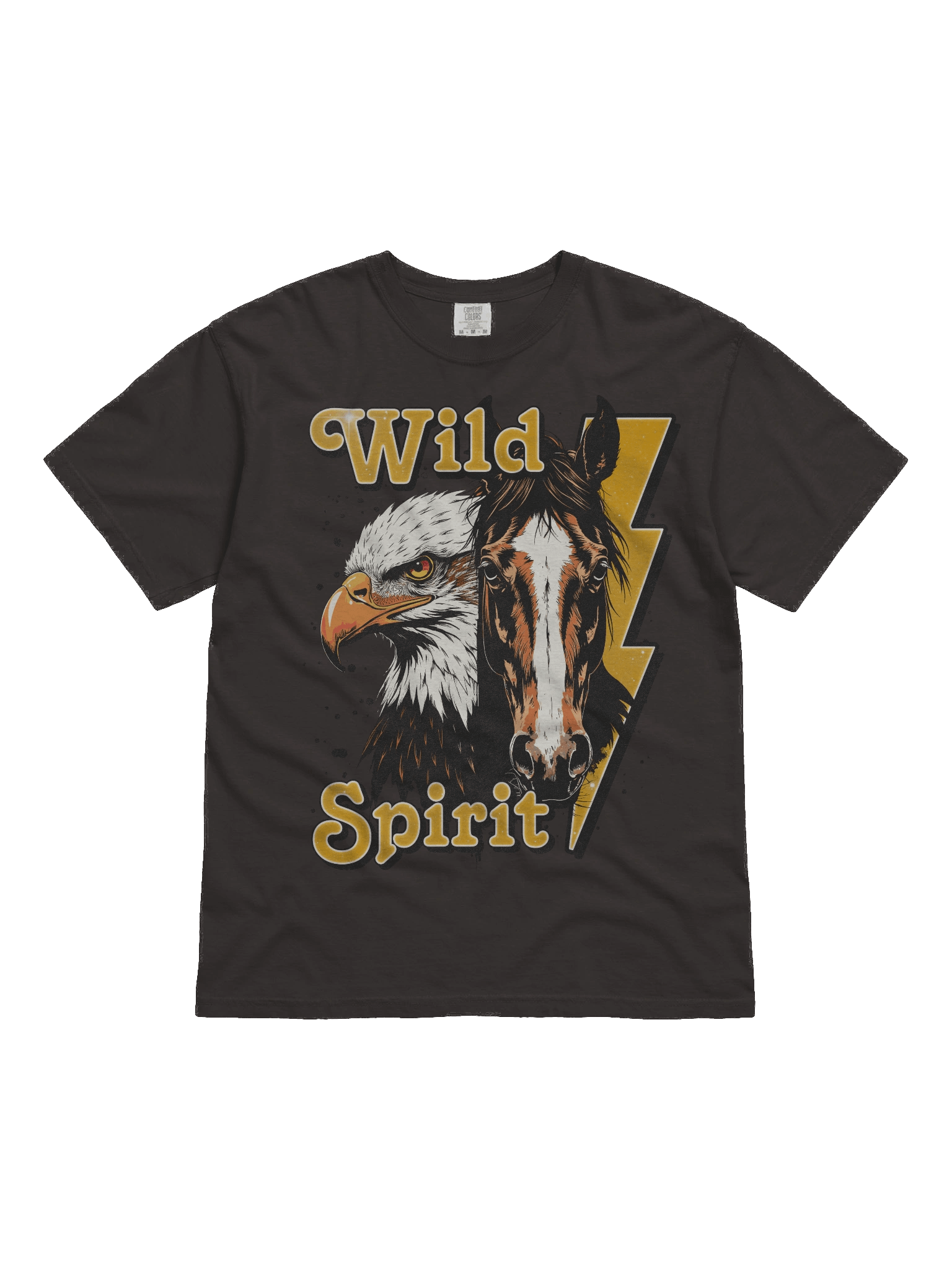 The "Wild Spirit" Eagle & Horse Heavy Weight T-shirt product image (2)
