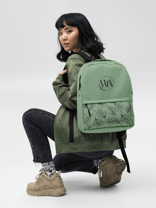 WIA Soft Green Leaf Backpack product image (6)