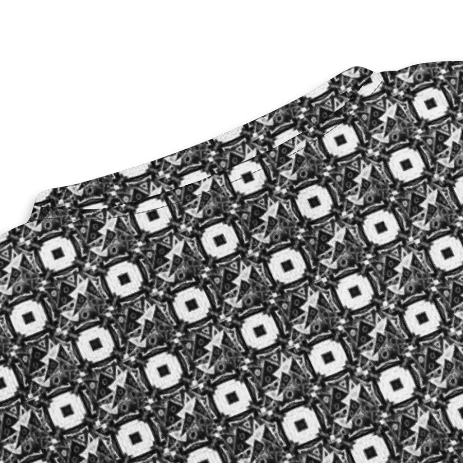 Abstract Black and White Triangles with Squares Unisex V Neck Sports Jersey product image (4)