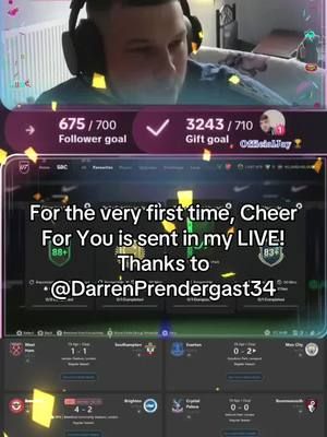I appreciated it so much! Thank you, @DarrenPrendergast34 #livegift #cheerforyou #fyp #streamer 