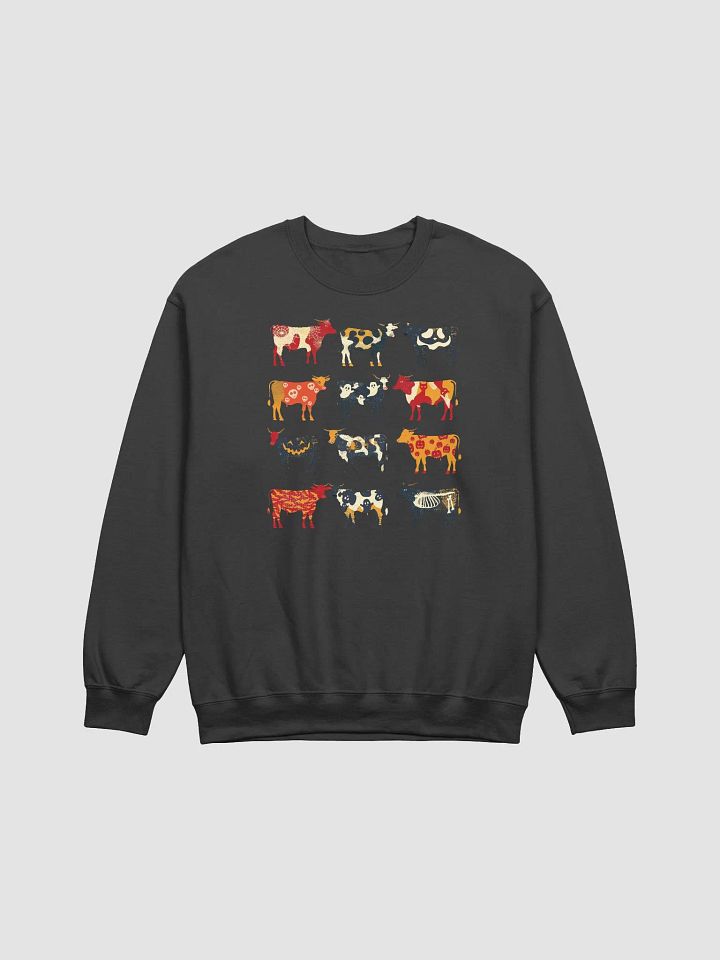 Halloween Cow Print Crewneck Sweatshirt product image (3)