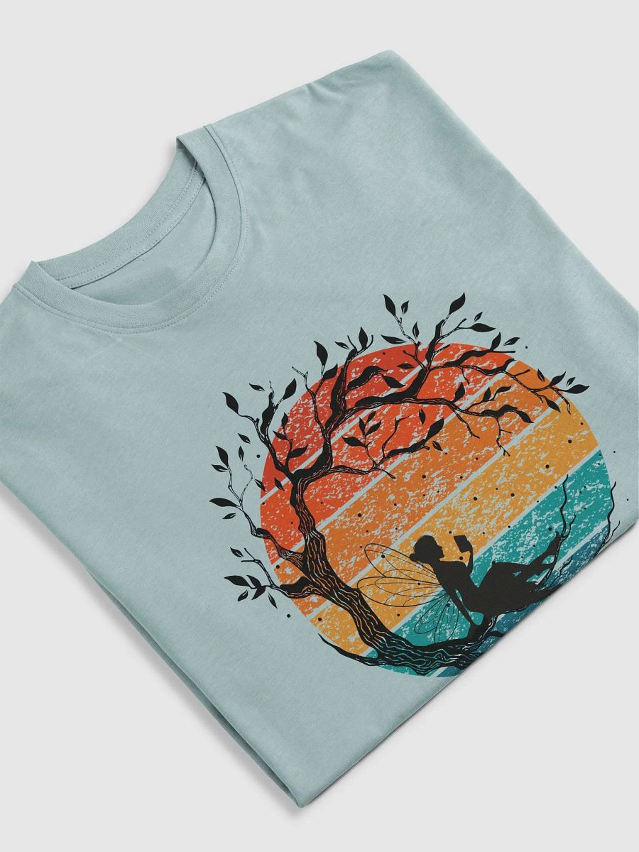 Fairy Reading A Book Under A Retro Sunset T-shirt product image (34)