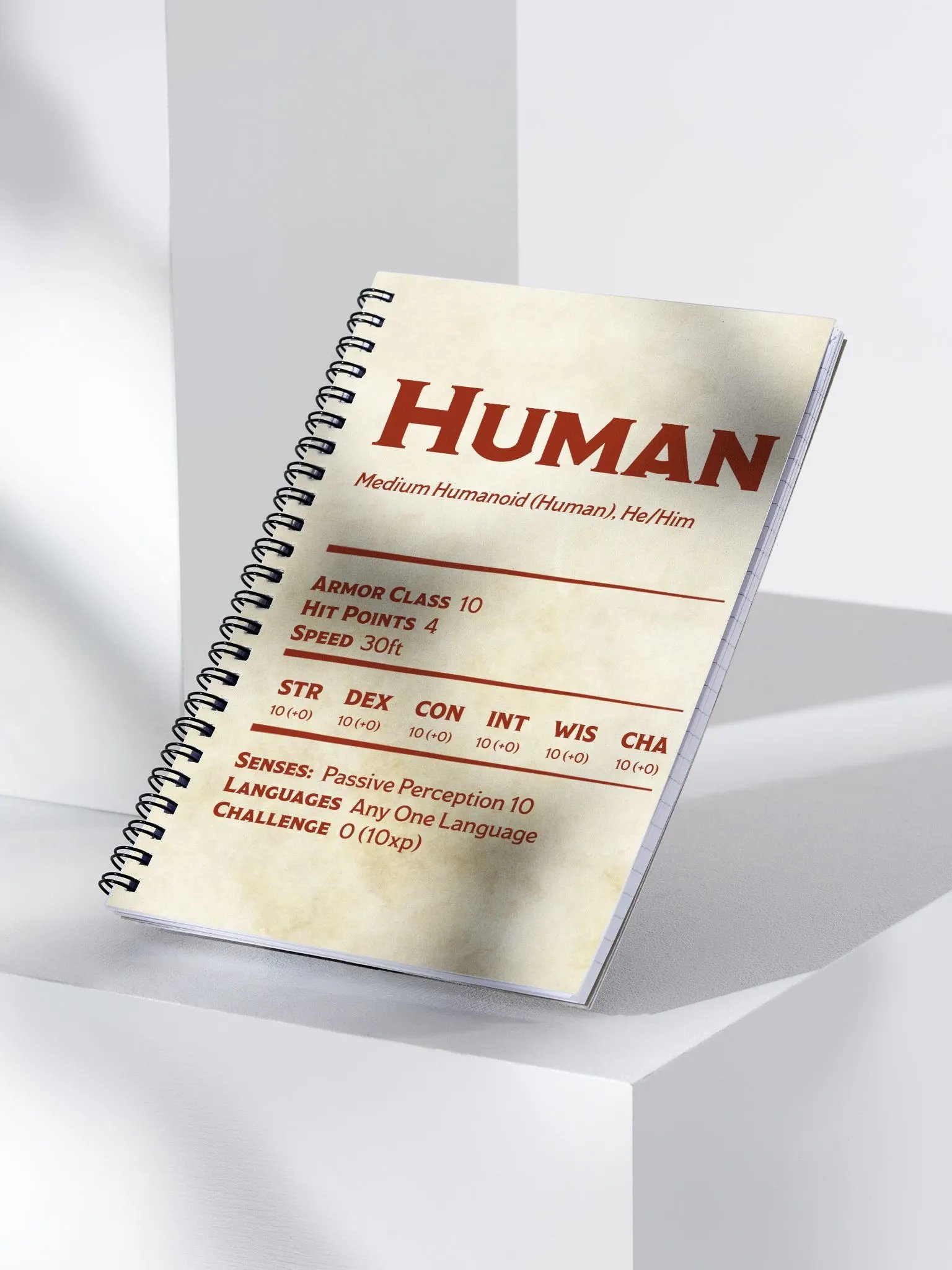 Human Statblock Notebook - He/Him product image (4)