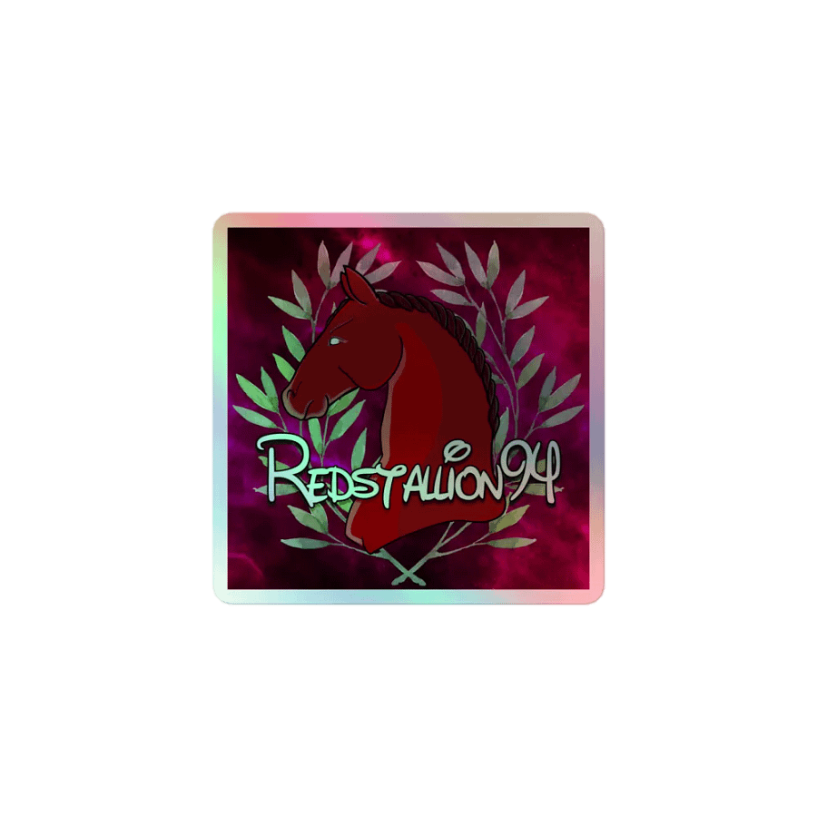 Holographic Red Stallion Sticker Set product image (1)