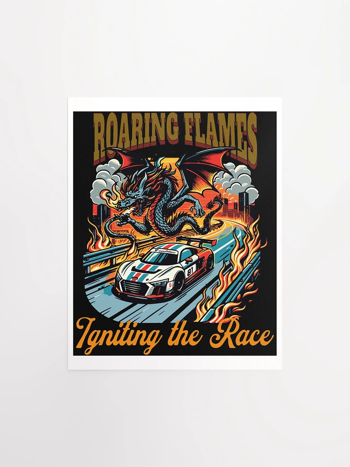 Roaring Flames Igniting the Race Matte Poster product image (1)