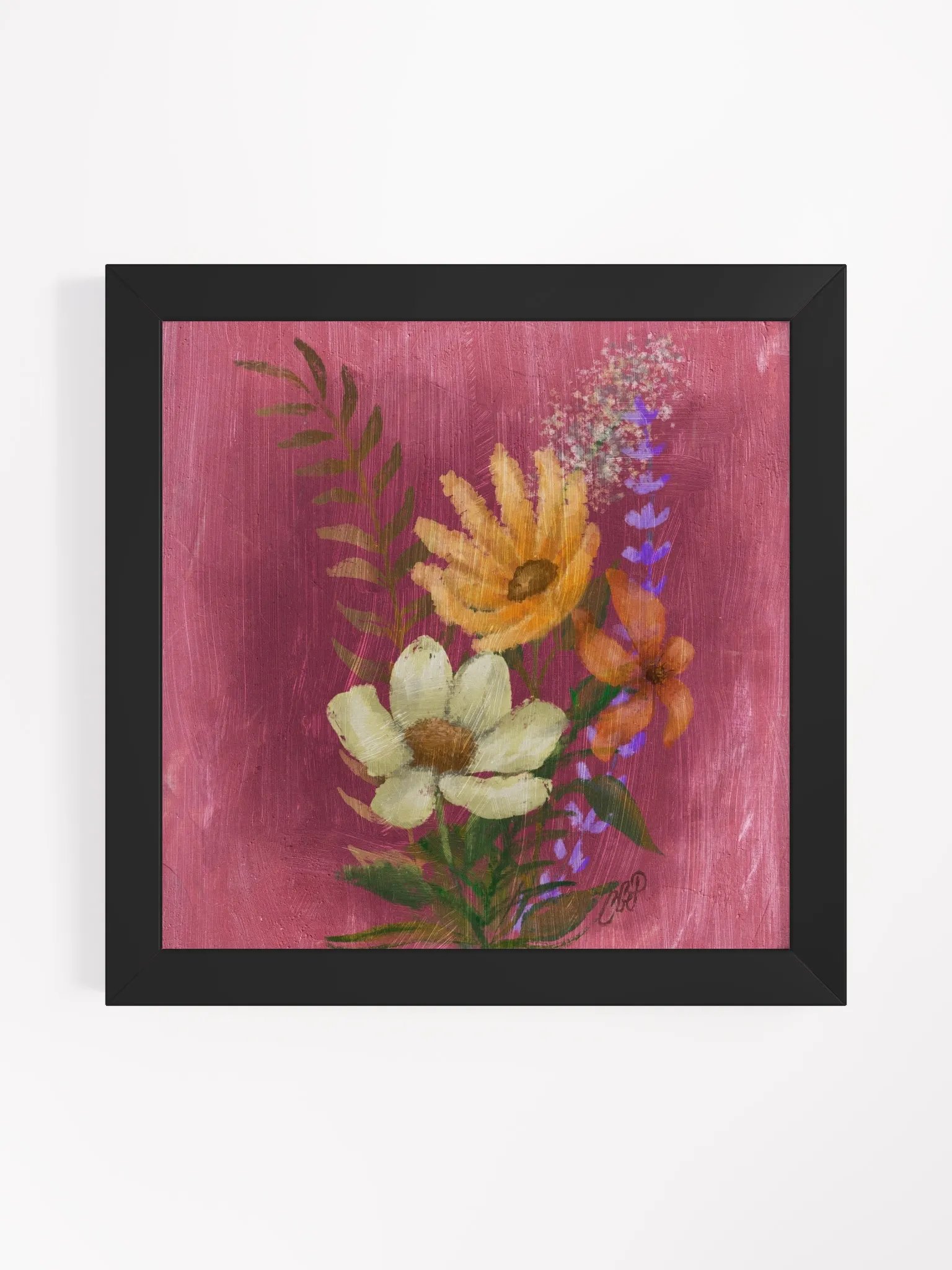 Wild Flowers Vibrant Ayous Wood Framed Poster product image (2)
