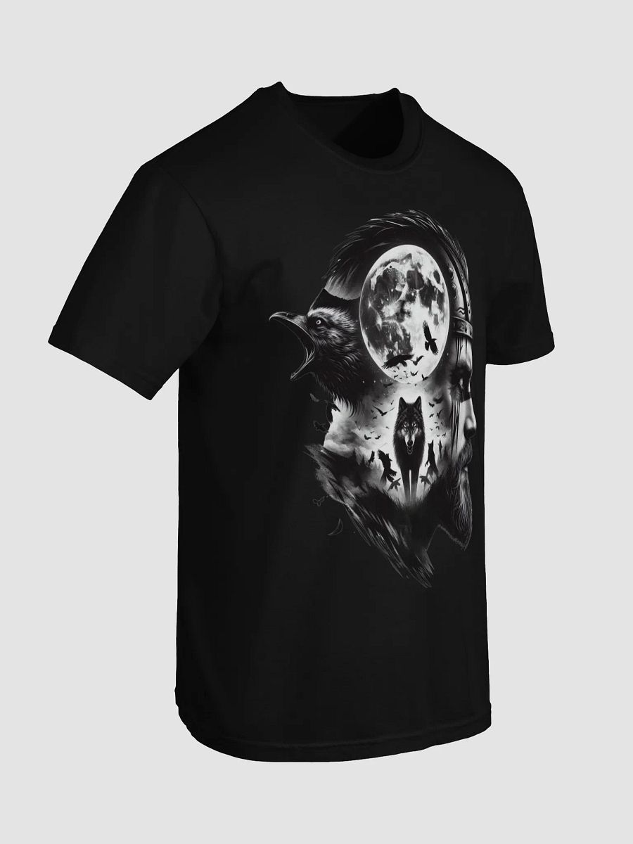 Forged In Valhalla: Odin’s Wolf Companions T-Shirt product image (7)
