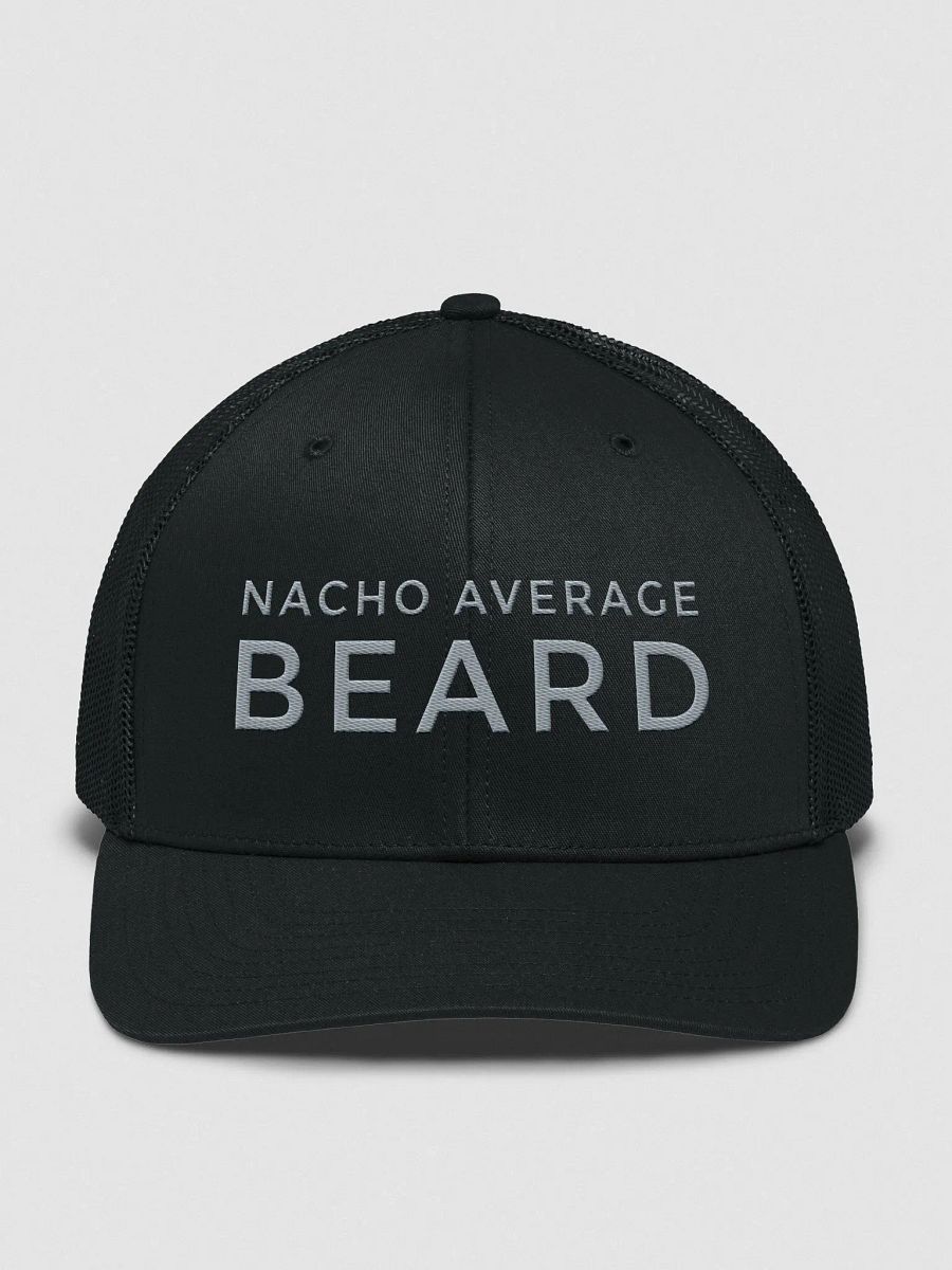 Nacho Average Beard Trucker Cap (Grey Embroidery) product image (1)
