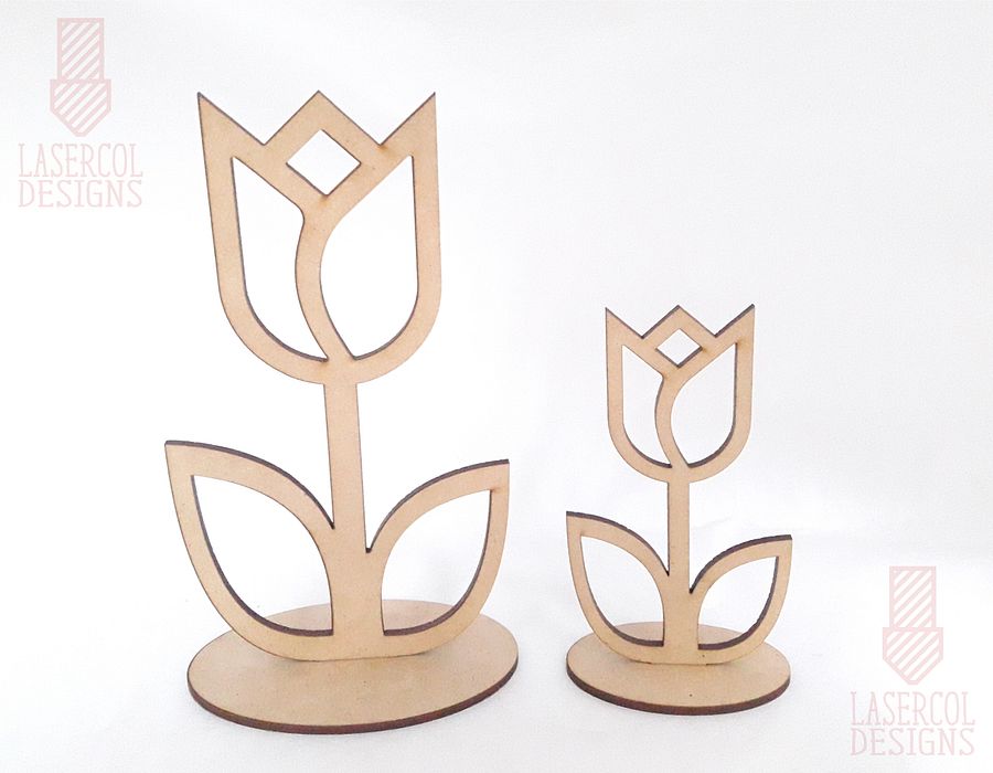 Flowers - Set 1 - (Two Sizes, Five Styles) - Laser Cut Files product image (6)