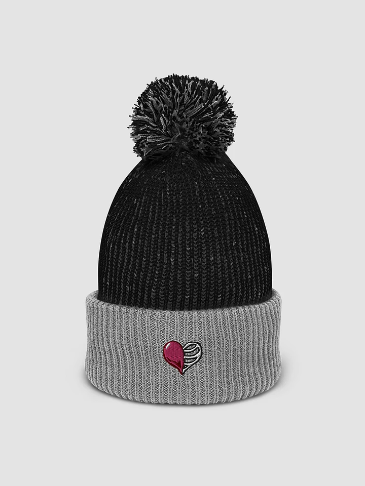 Heart Embroidered Pom-Pom Beanie product image (1)