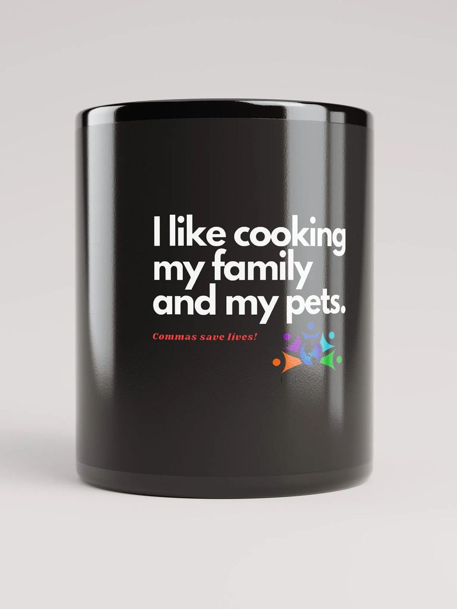 Commas Save Lives - black mug product image (1)
