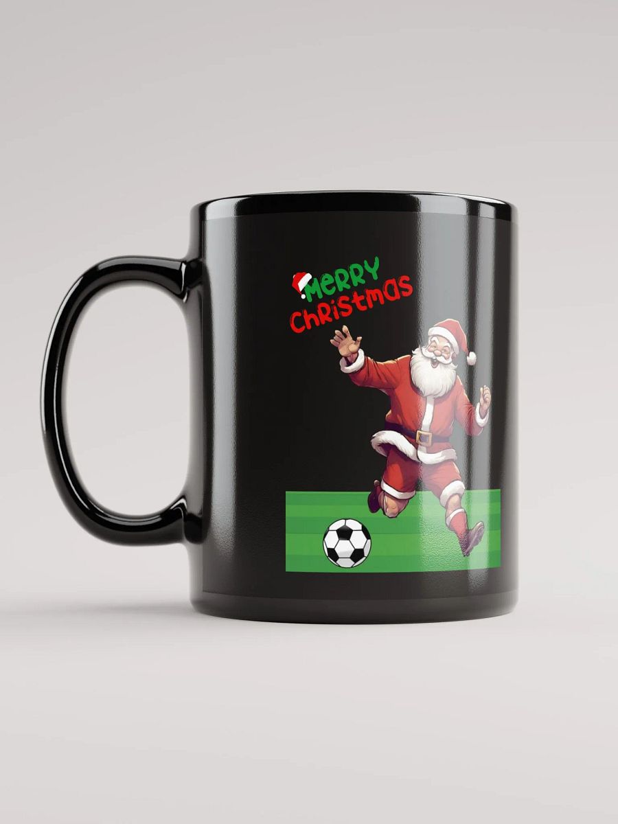 FootBalling (Soccer) Santa Christmas Black Mug product image (12)
