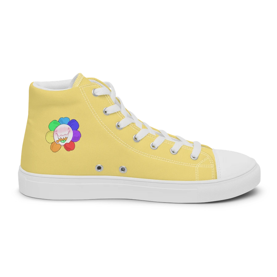 Pastel Yellow and White Flower Sneakers product image (6)