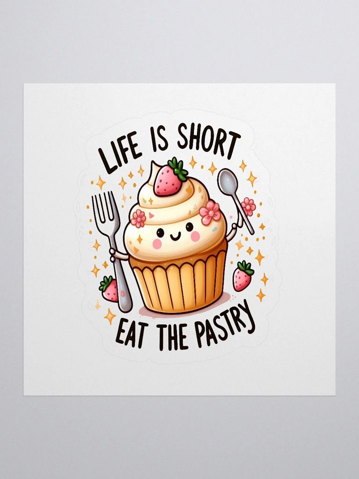 Cute Cupcake Kiss Cut Stickers product image (1)
