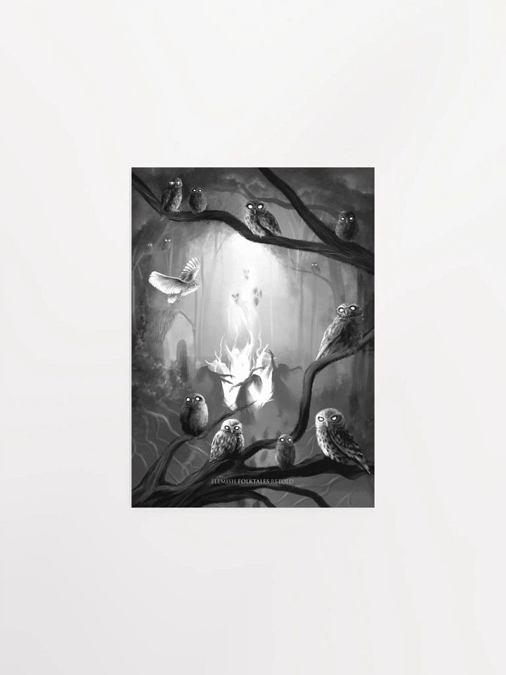 Sefa Bubbels Owl Forest Poster product image (1)