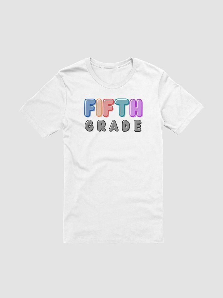 5th Grade Teacher Bubble Letters Graphic T-Shirt product image (2)