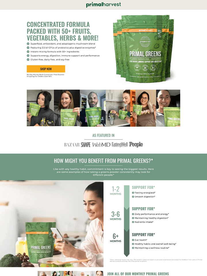 Primal Harvest - Replo Landing Page Template product image (1)