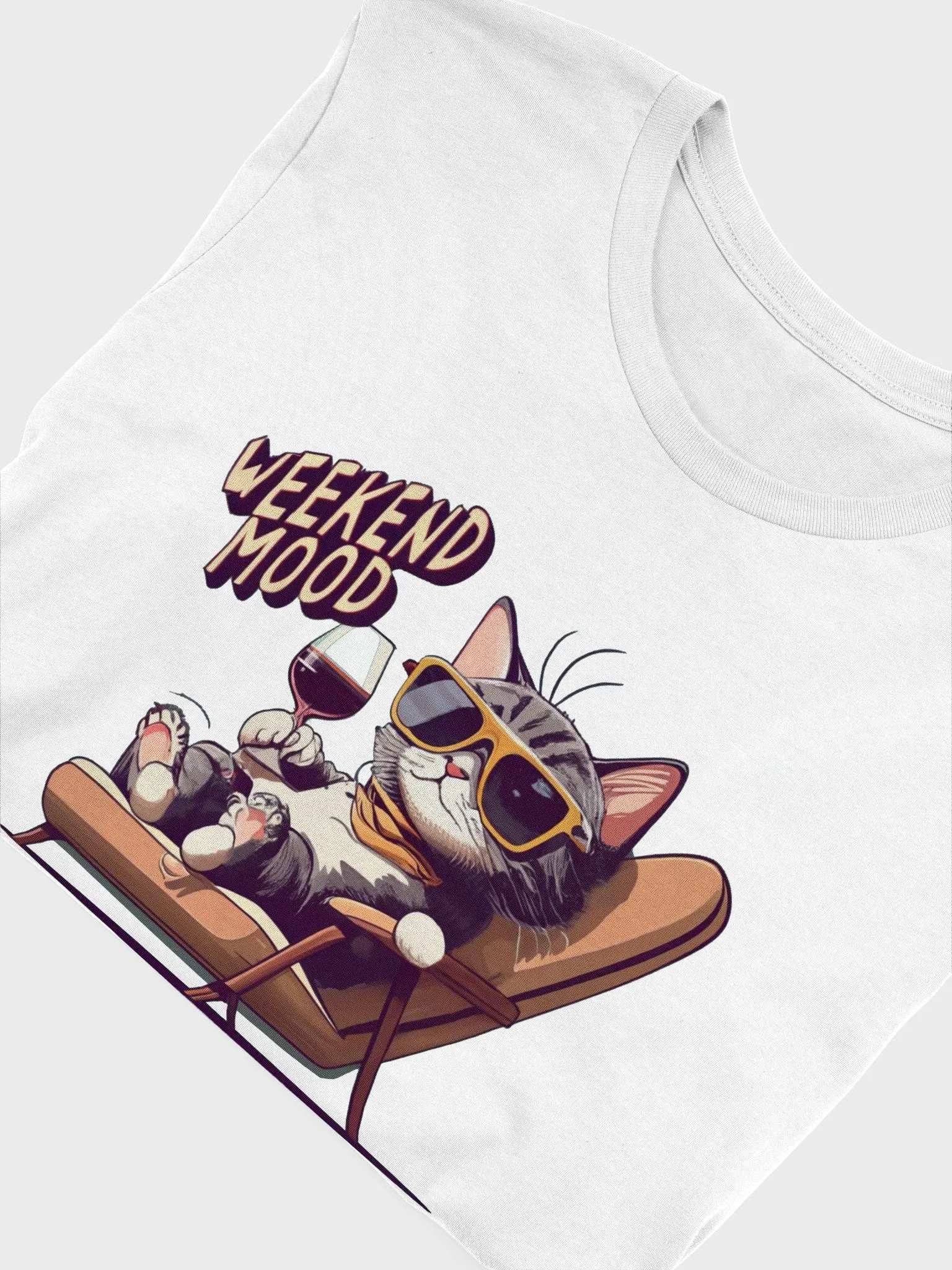 Cute Kitten Cat Weekend Mood - Unisex T-shirt Bella Canvas 3001 product image (17)
