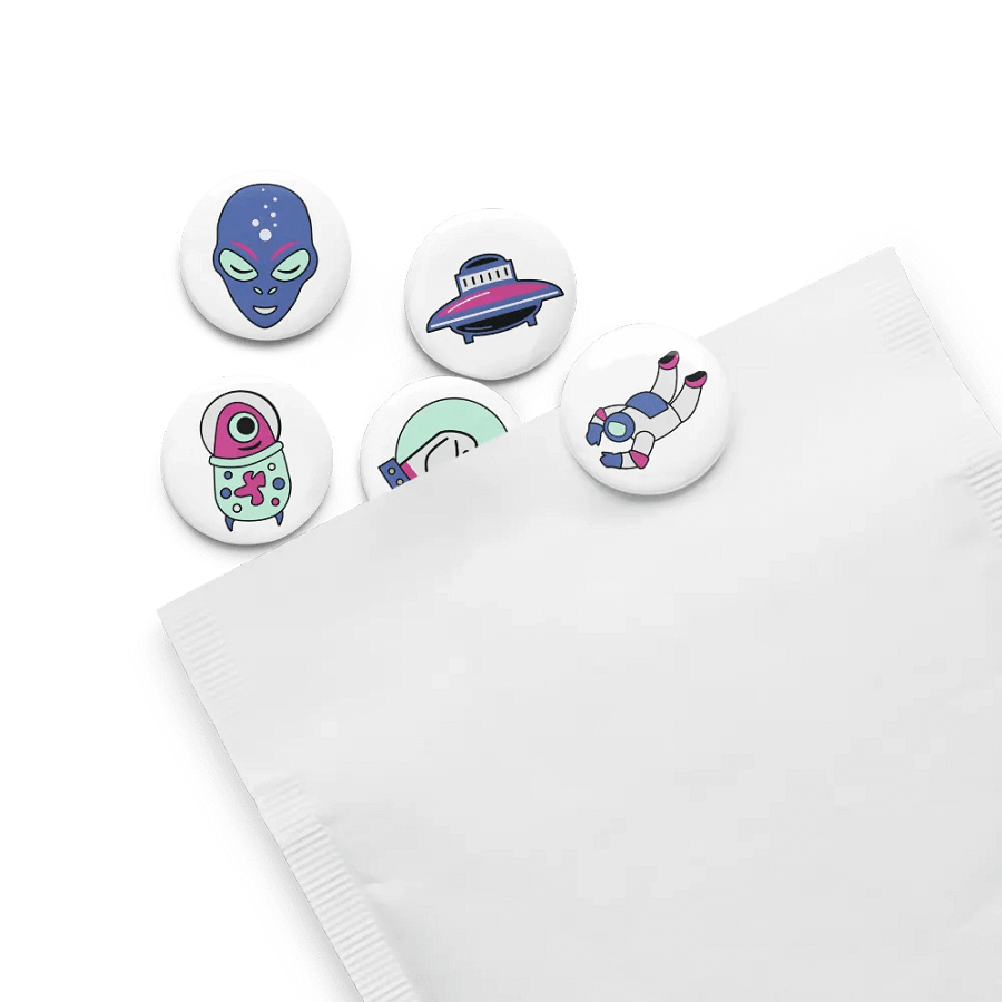 Galactic Alien Pin Buttons Set product image (13)