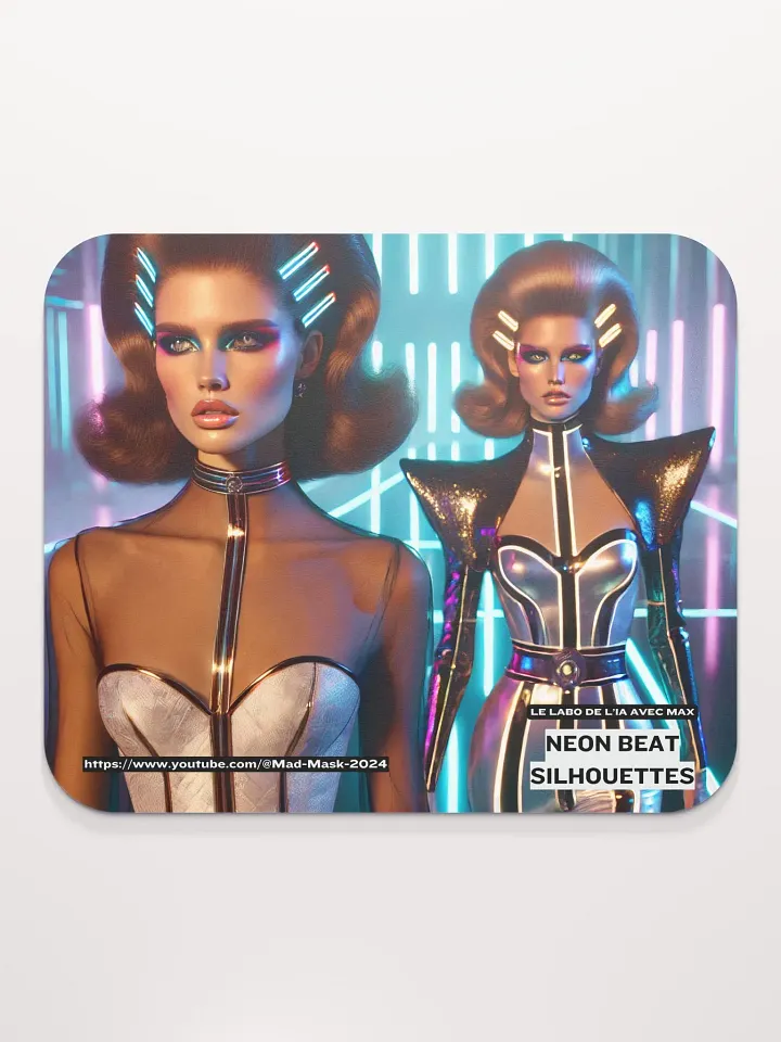 Classic Mouse Pad : Neon Beat Silhouettes product image (2)