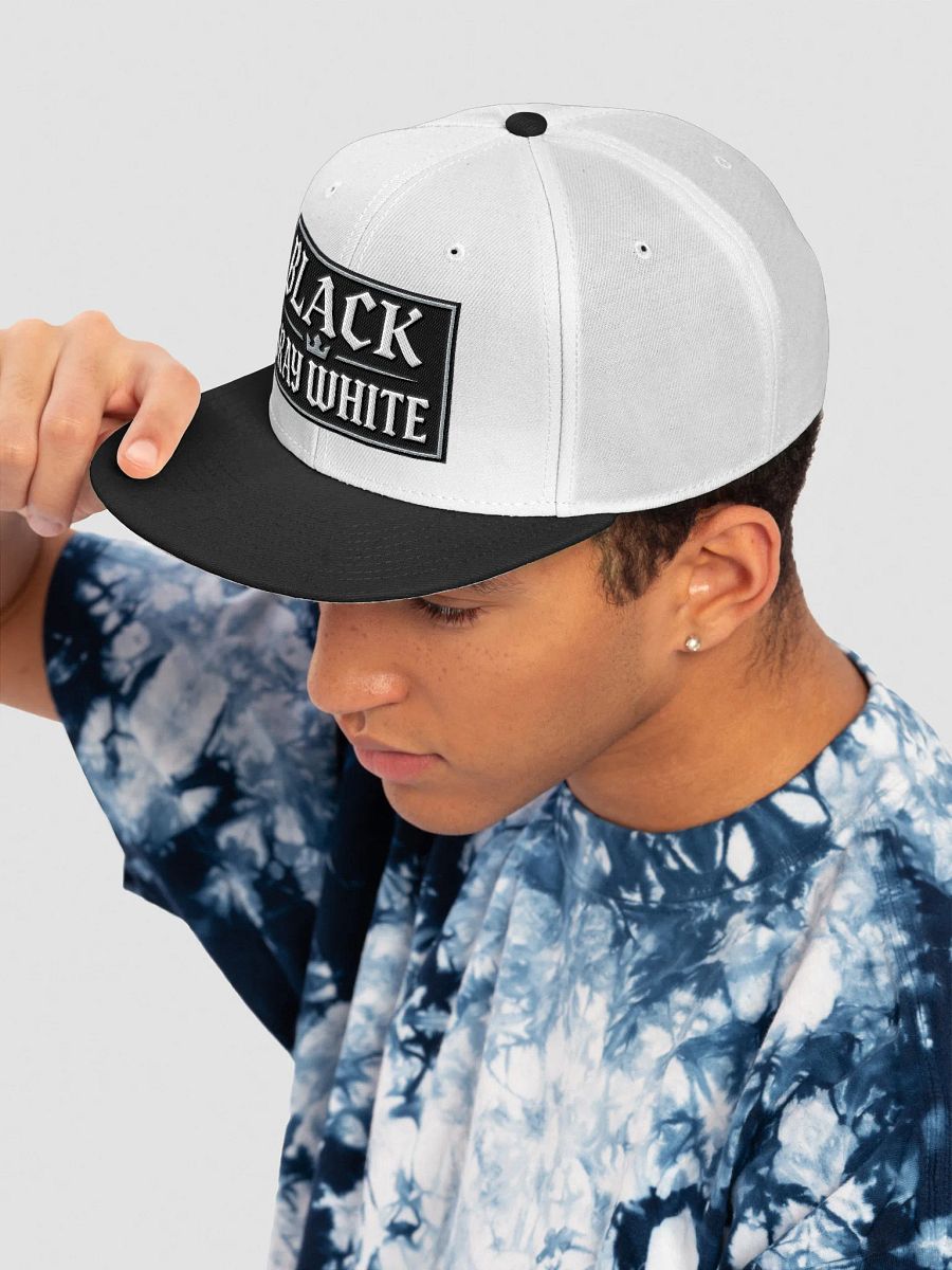 Crowned Monochrome Snapback Cap product image (7)