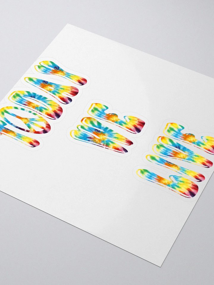 Tie-dye symbol peace & love sticker product image (1)