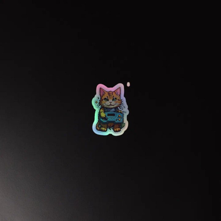 Whimsical Cat Holographic Sticker Sheet product image (4)
