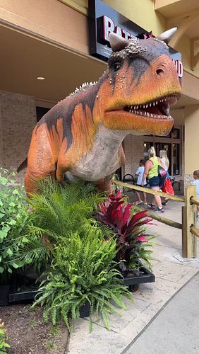 Here is a look at 1 of 22 dinosaurs at the FREE Jurassic Adventure at the Island in Pigeon Forge! 🦖🎡 🦕  Would you like to see...