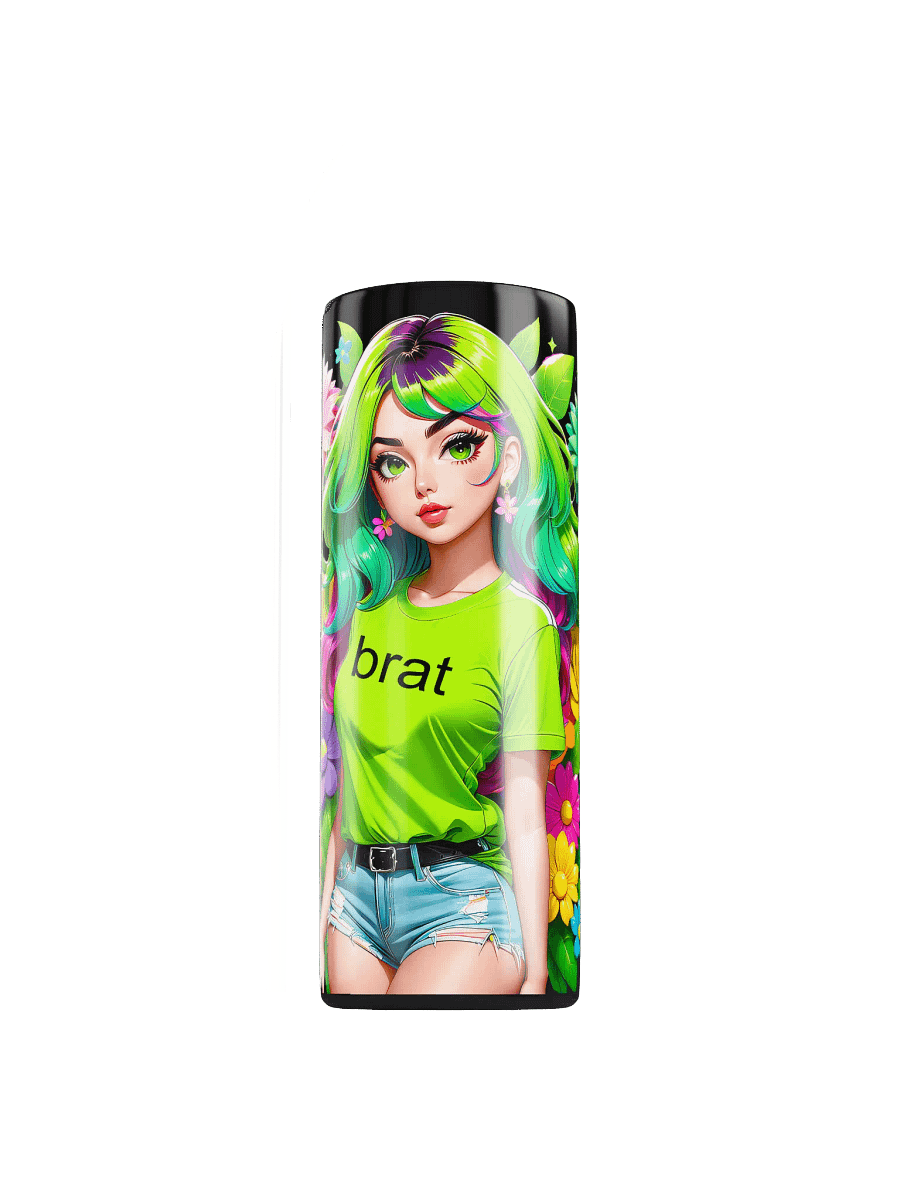 Brat 20 oz Skinny Stainless Steel Tumbler - Black - Brat Life v4 product image (1)