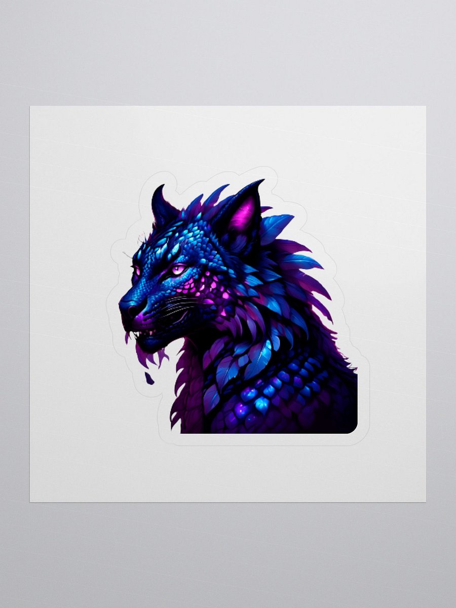 Luminescent Wolf hybrid Fantasy Stickers product image (1)