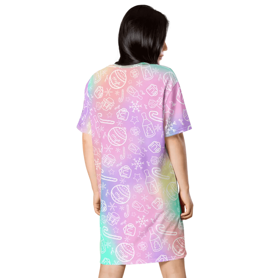 Limited Edition Christmas Tie Die T-Shirt Dress product image (2)