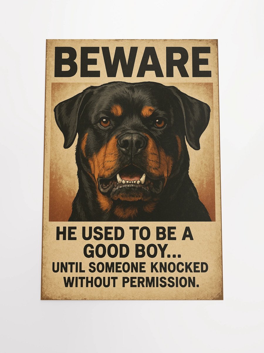 Beware of Rottweiler Poster product image (2)