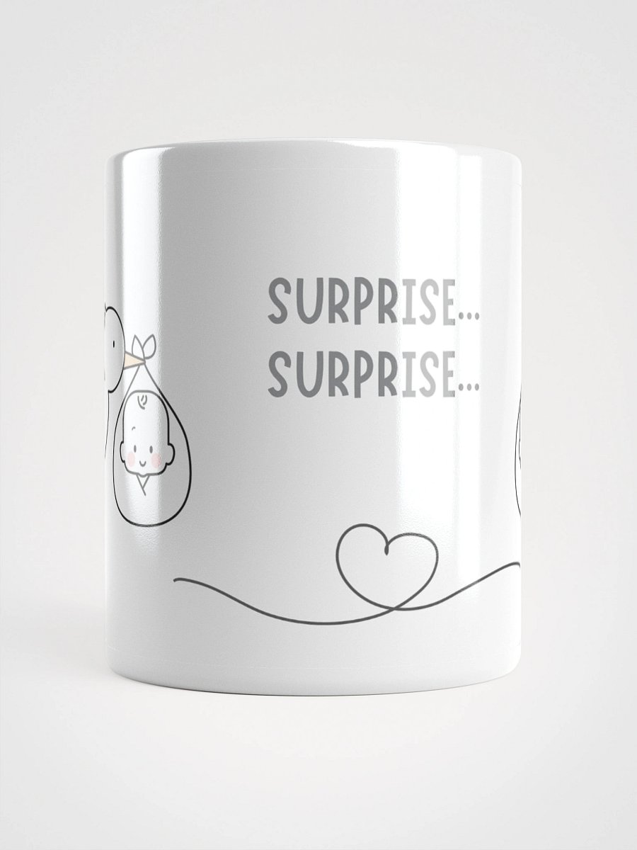 Mug Blanc - Surprise... Surprise - Cigogne Annonce Naissance - Cadeau Original product image (1)