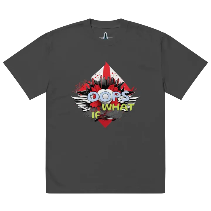 OOPS WHAT IF Tee, Vintage Faded Shirt, Bold Graphic Gift product image (2)
