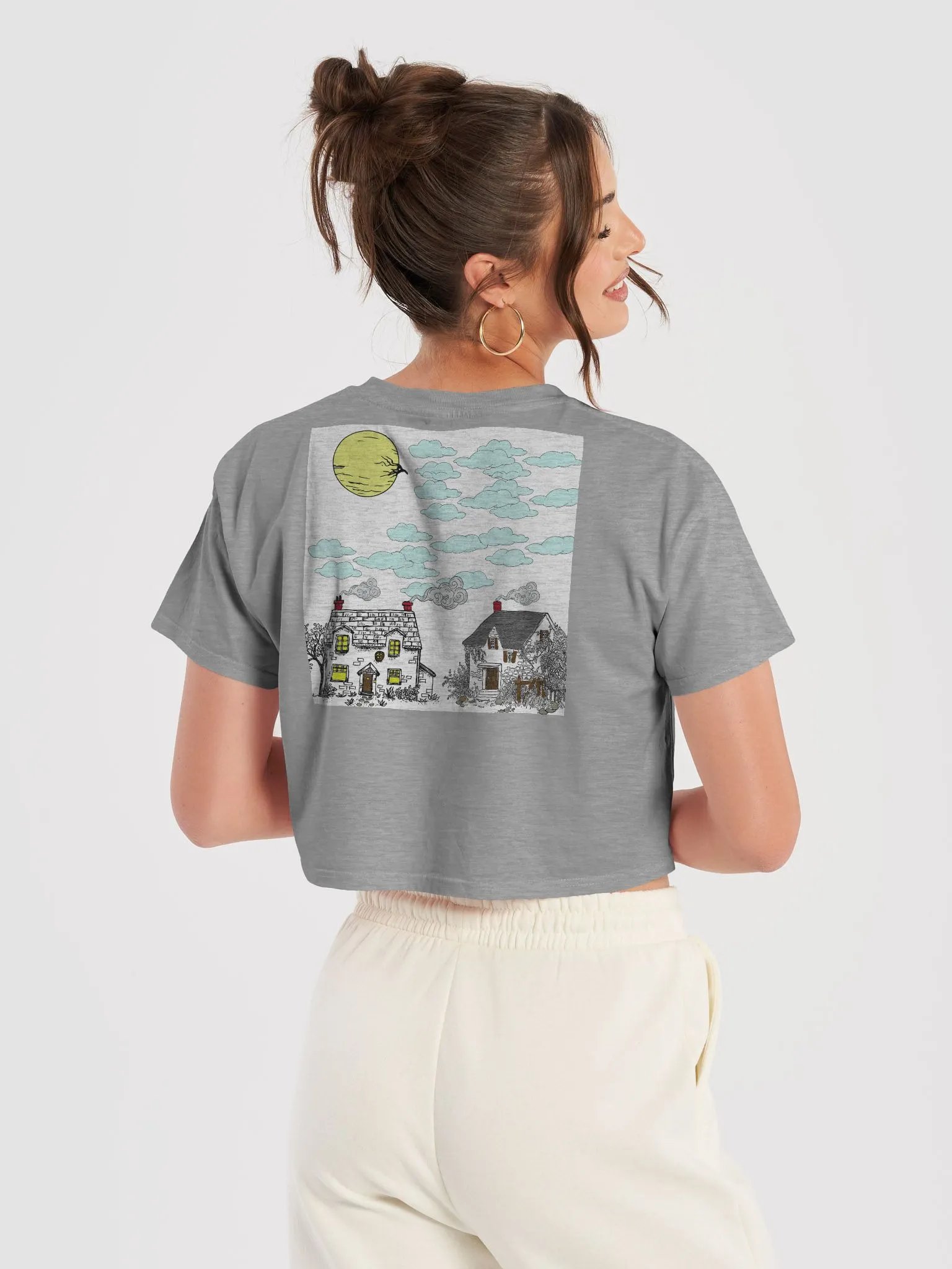 Moonlit Village Crop Top product image (48)