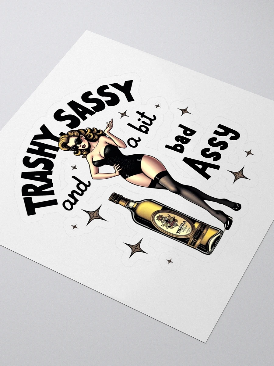 Trashy Sassy and a bit Bad Assy - Kiss Cut Vinyl Stickers product image (3)