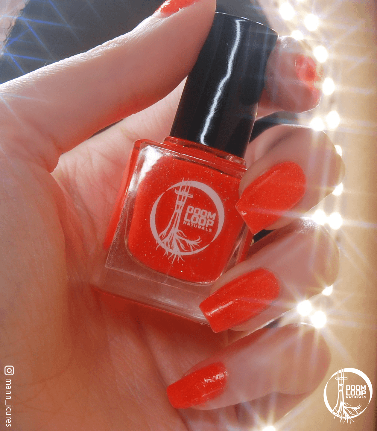 PERSISTENCE OF VISIONS - Neon Red-Orange Glitter Nail Polish product image (2)