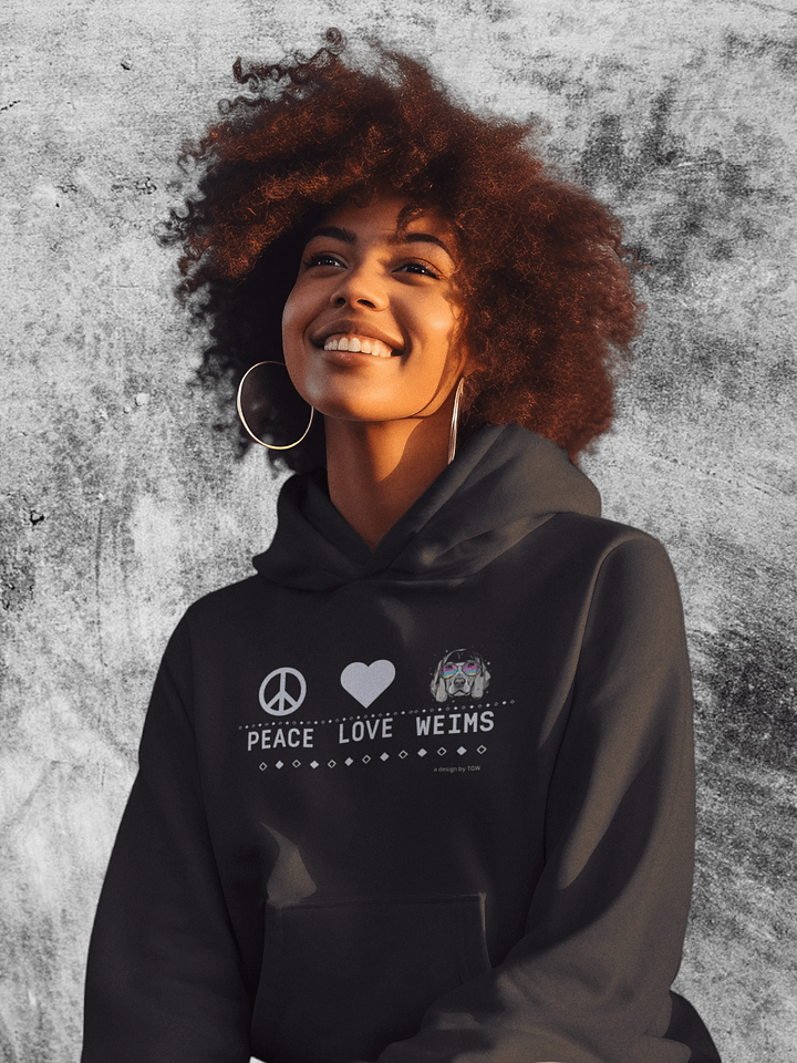 Peace Love Weims - Cotton Heritage Unisex Premium Hoodie product image (4)