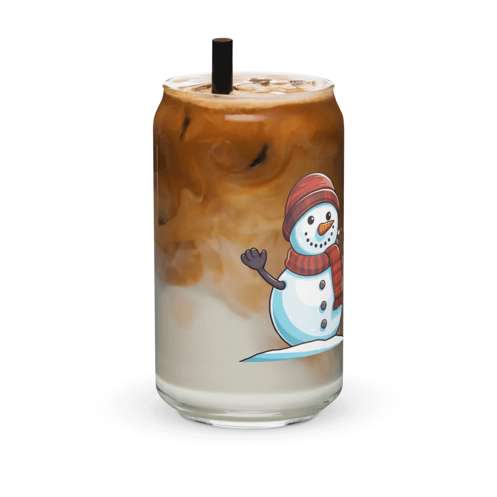 MSLA Holiday Snowman Can Shaped Glass product image (11)