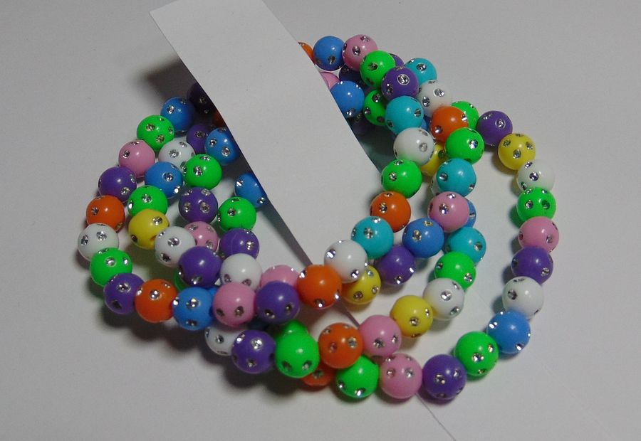 Multicolor Elastic Beaded Bracelets product image (2)